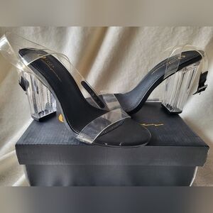 🌻👠Transparent Block Heel Sandals